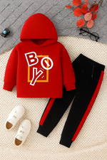 Boy winter hood and trouser