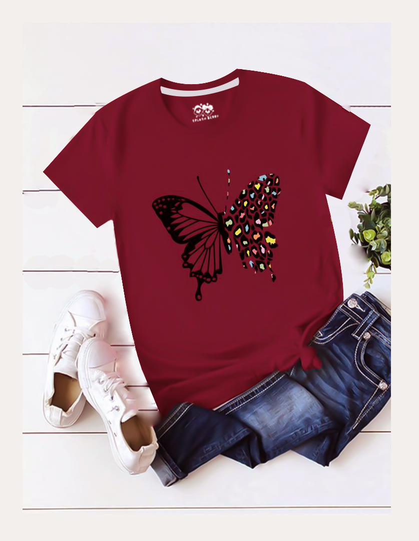 Dreamy butterfly girlish summer T-shirt