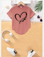Twinkle Heart girlish summer T-shirt