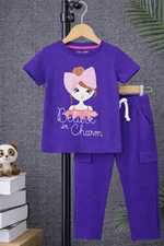 Believe in charm girls summer tshirt & trouser
