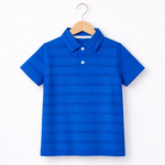 Royal blue lining Polo kids summer t-shirt