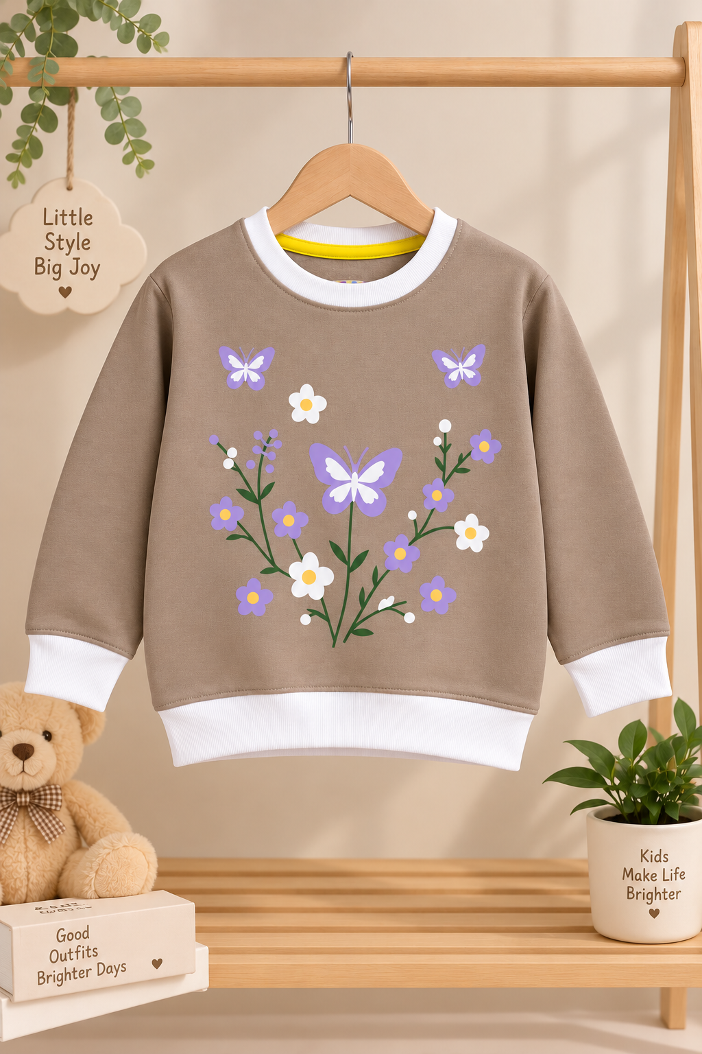 Butterfly Bloom Kids winter Sweatshirt