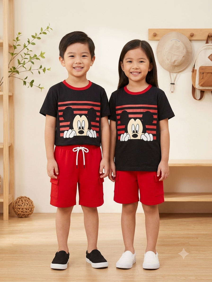 Mickey Mouse Peek-a-Boo Summer t-shirt and Cargo short