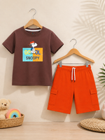 Snoopy's vibe Summer t-shirt and Cargo pocket short