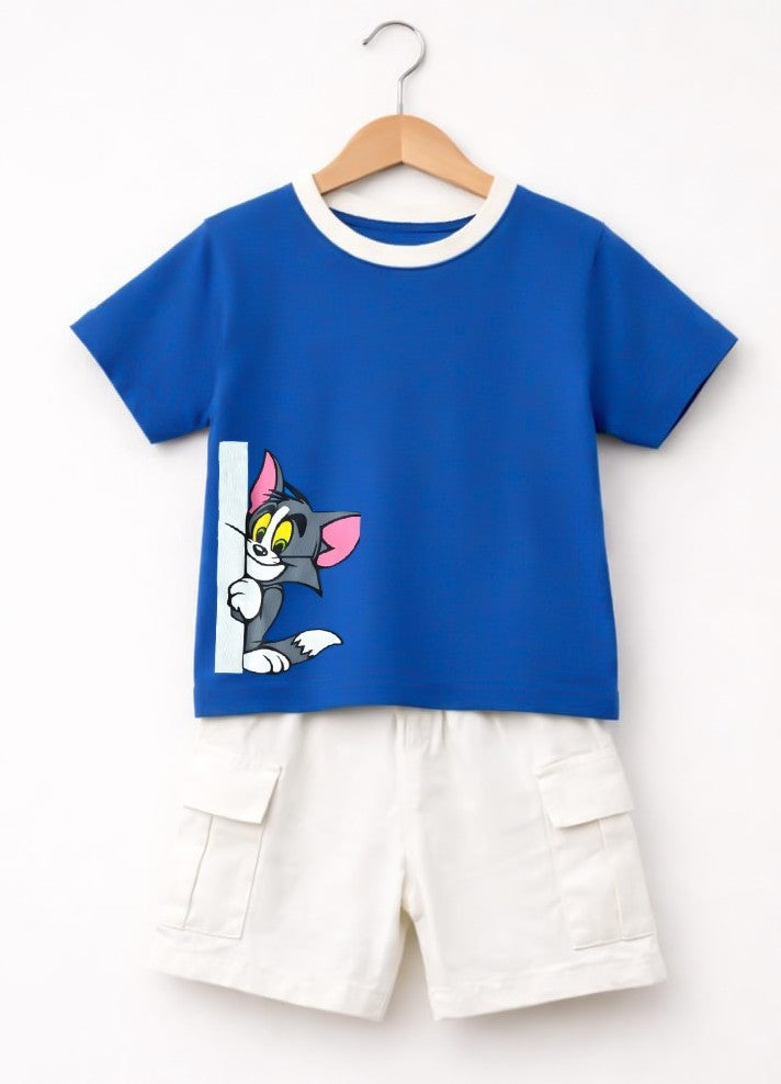 Tom and Jerry kids T-shirt & cargo pocket short
