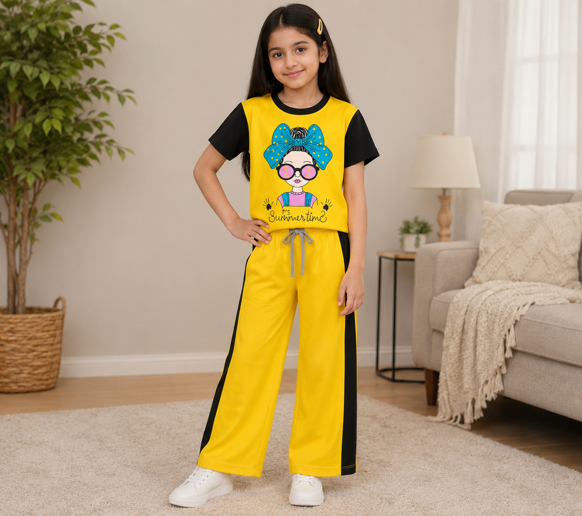 Bow Babe Summer T.shirt And Trouser