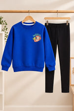 Little mermaid Sweatshirt with black winter tight