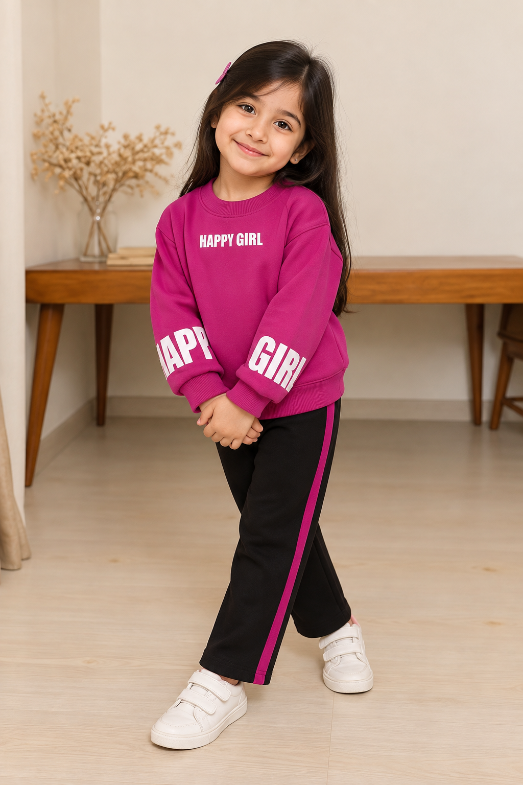Happy girl Sweatshirt and trouser