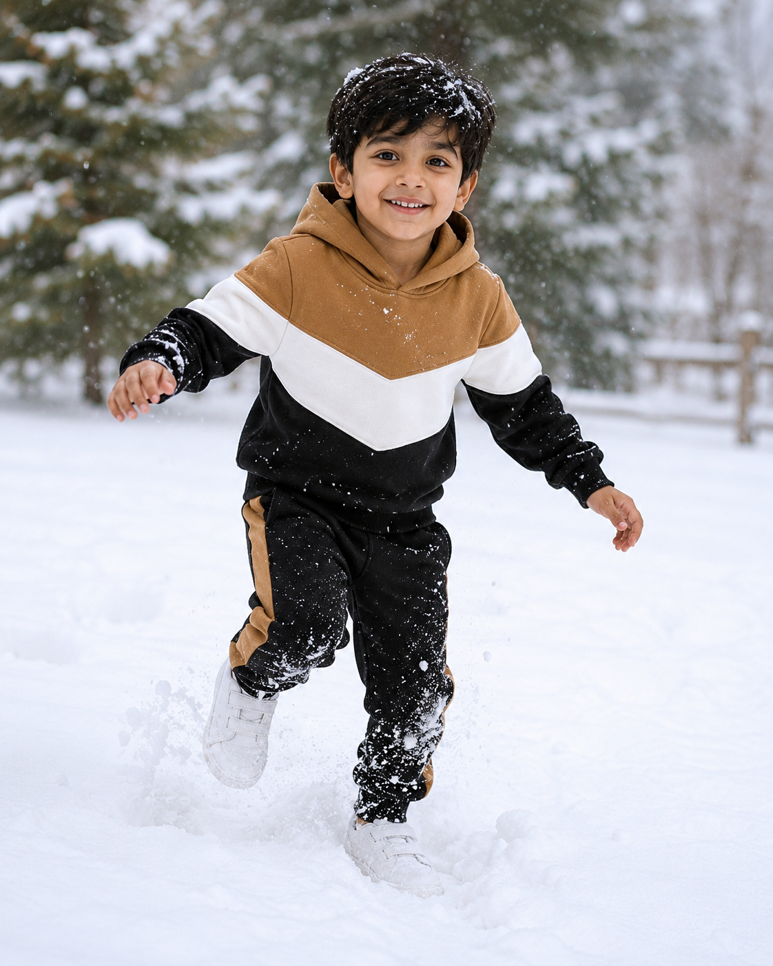 Urban stripe kids hood & trouser