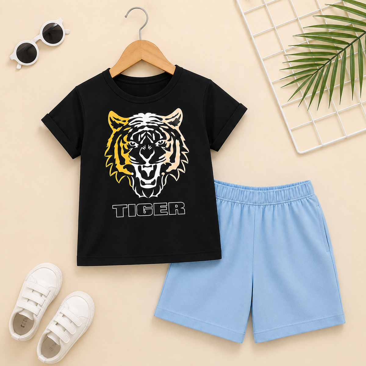 Tiger vibe with polo short