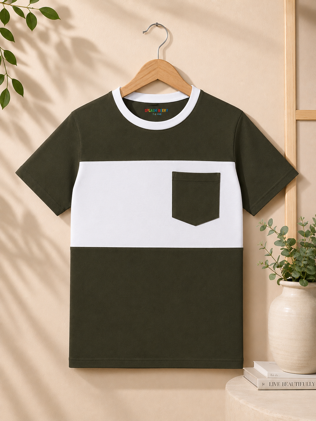 Classic Stripe Pocket kids summer t-shirt