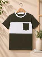 Classic Stripe Pocket kids summer t-shirt