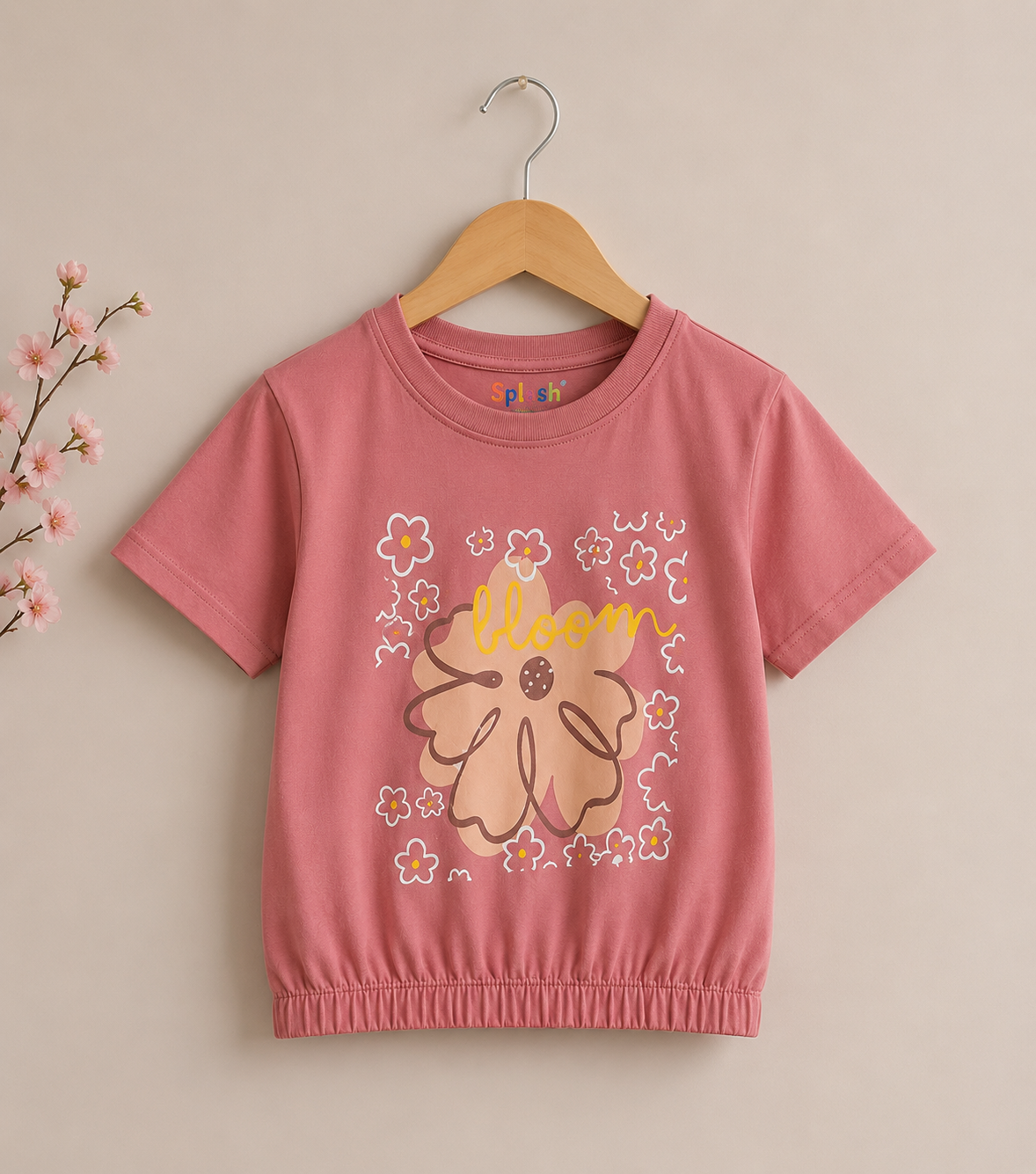 Dusty Rose Bloom Summer T-shirt