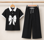 Midnight Bow Polo Summer T-shirt and Trouser