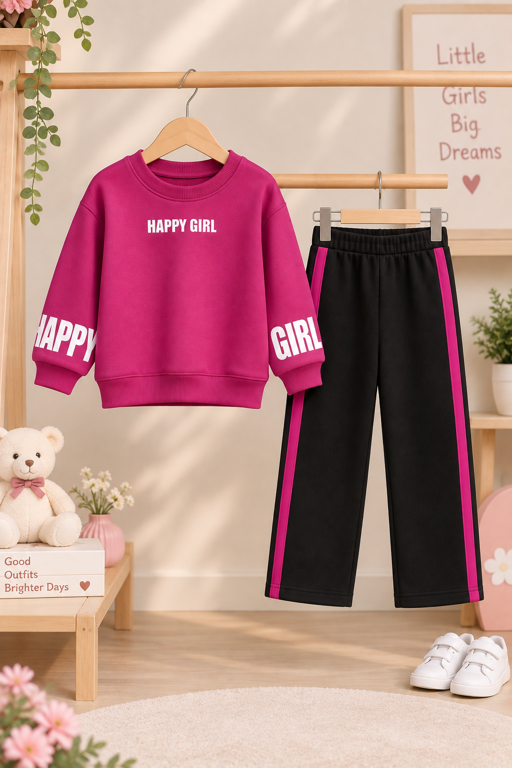 Happy girl Sweatshirt and trouser