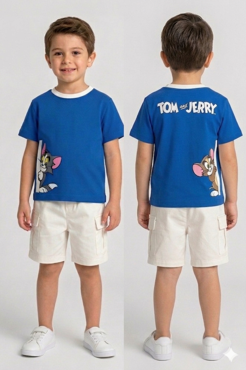 Tom and Jerry kids T-shirt & cargo pocket short