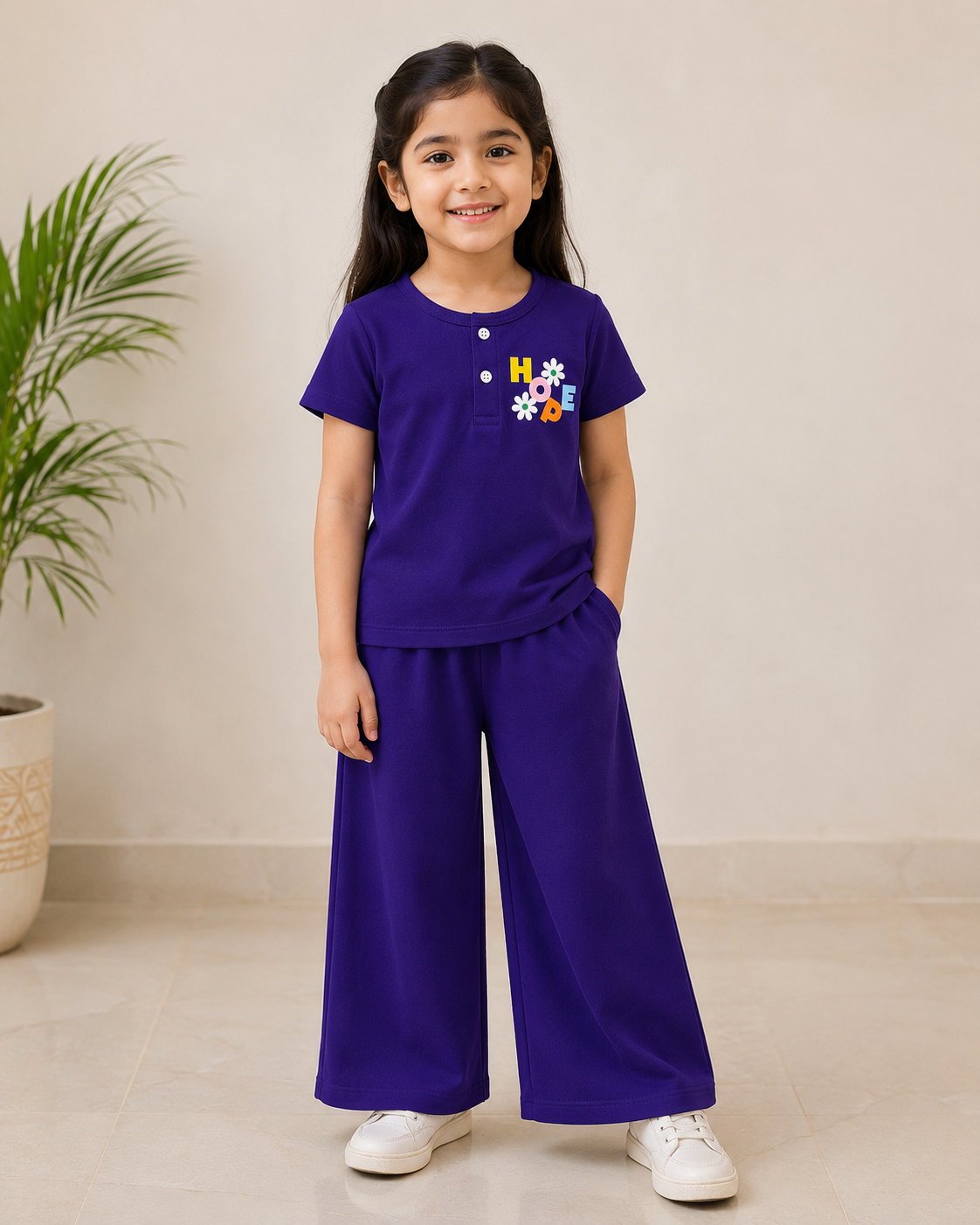 Hope & Flowers Summer Henley Shirt and Trouser