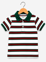 Classic Green & Red Stripe Polo Shirt