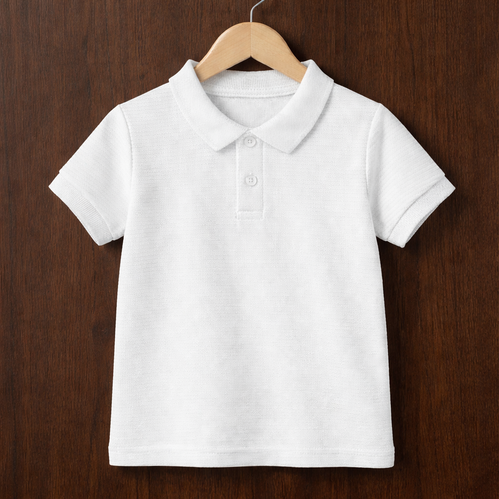 White lining Polo t-shirt with cargo pockets short