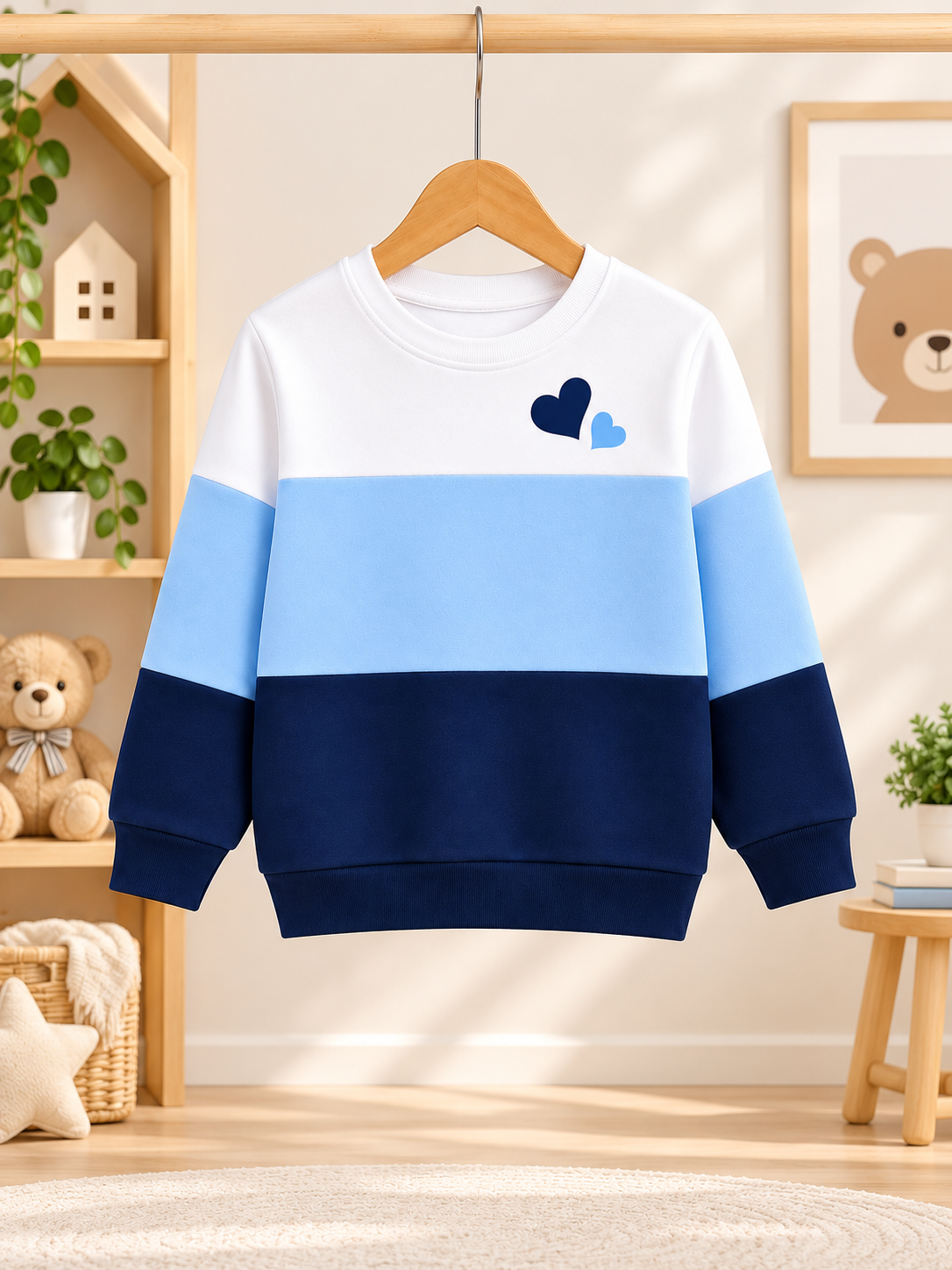 Heartbeat Colorblock Kids Sweatshirt
