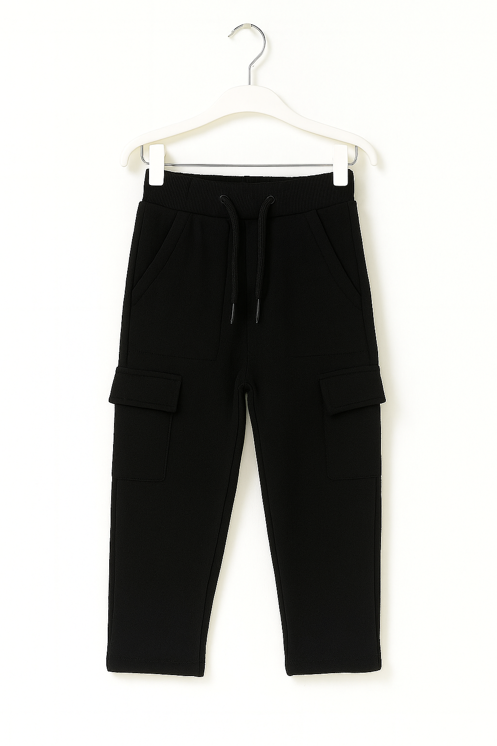 Black 4 pockets terry winter trouser
