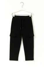 Black 4 pockets terry winter trouser